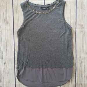 Mock Chiffon Layer Tank